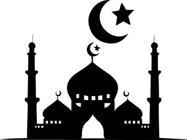 İslami sanat tasarımı çizim silüeti