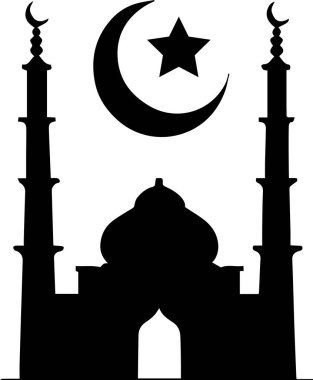 İslami sanat tasarımı çizim silüeti