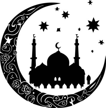 İslami sanat tasarımı çizim silüeti