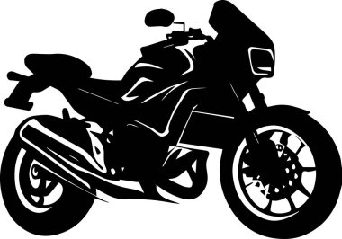 Motosiklet vektörü silueti resimleme siyah rengi