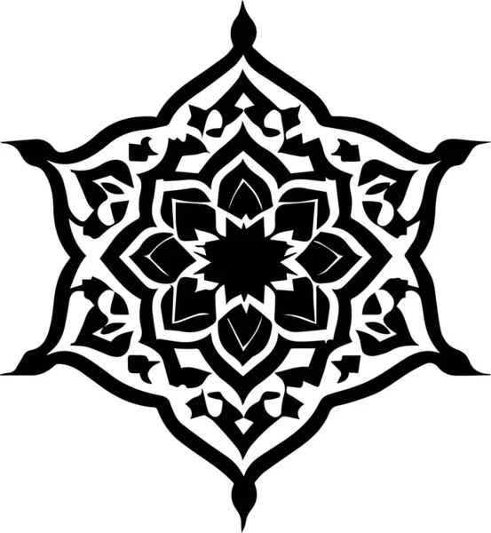 İslami vektör tasarımı resimleme sanatı siyah renk