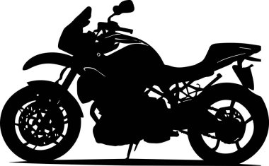 Motorcycle vector silhouette  illustration black color clipart