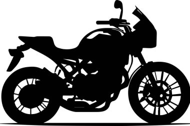 Motosiklet vektörü silueti resimleme siyah rengi