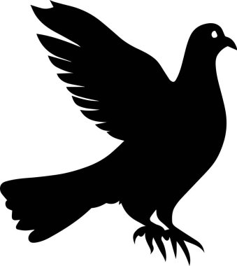 Güvercin Vektörü silüeti çizimi