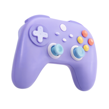 'Mor Oyun Denetleyicisi Beyaz Arkaplandaki Oyun Çubuğu' başlıklı bu resim içerikle ilgili içerik içeriyor