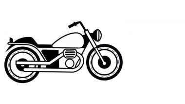 motosiklet simgesi illüstrasyonu izole edildi