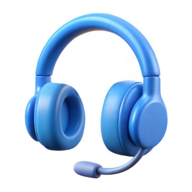 'Beyaz Arkaplanda Mikrofon Olan Kulaklıkların Modaya Göre Mavi 3D Renderi' başlıklı bu resim,