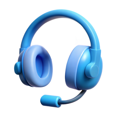 'Mavi Müşteri Hizmeti Kulaklığı İletişim ve Destek için Dijital İllüstrasyon' başlıklı bu resim içerik içeriyor