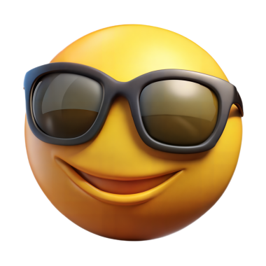'Güneş Gözlüklü Cool Emoji' başlıklı bu resim Beyaz Arkaplanda Gülümseyen Duygu Simgesi içerir rela