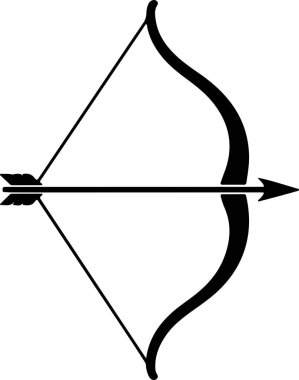 Siyah ve beyaz okların vektör illüstrasyonu