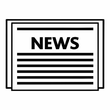 haber vektörü ince çizgi simgesi