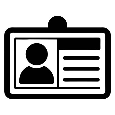 iş kartı vektör simgesi