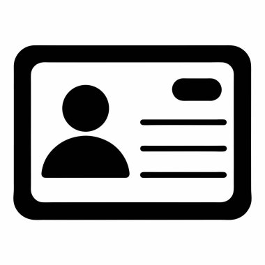 kimlik kartı vektör simgesi