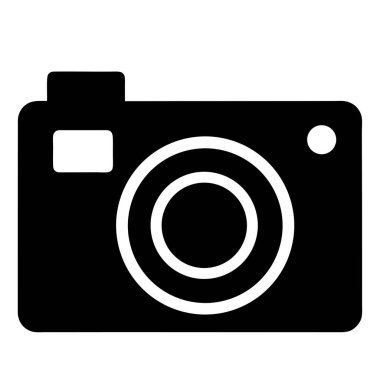 fotoğraf makinesi simgesi, vektör illüstrasyonu