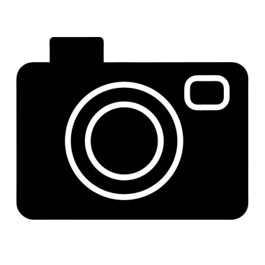 Kamera simgesi, basit vektör illüstrasyonu