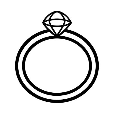 Anahat tarzında elmas nişan yüzüğü simgesi