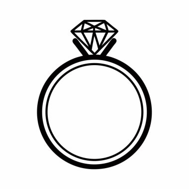 wedding ring icon vector illustration