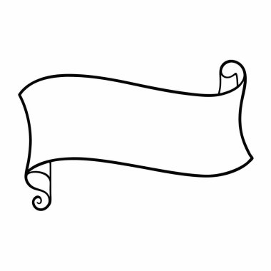 El çizimi eskiz. karalama biçimi kurdele.