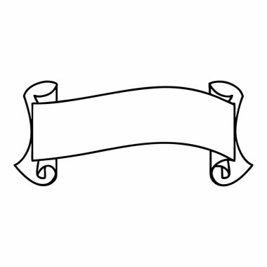 dekoratif kurdele simgesi, özet biçimi