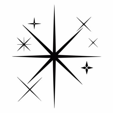 Düz biçim vektör işaretinde yıldız simgesi