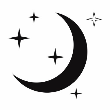 Hilal ay vektör simgesi