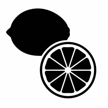 limon ikonu vektörü. düz dizayn