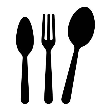 Çatal bıçak vektör simgesi ayarlandı.