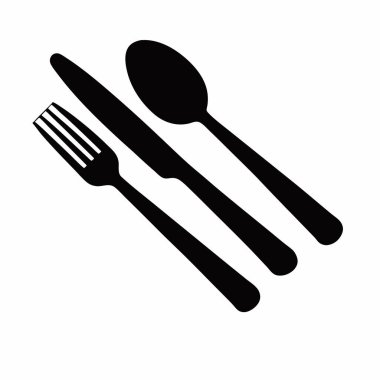 Vektör illüstrasyon olarak çatal bıçak ve kaşık