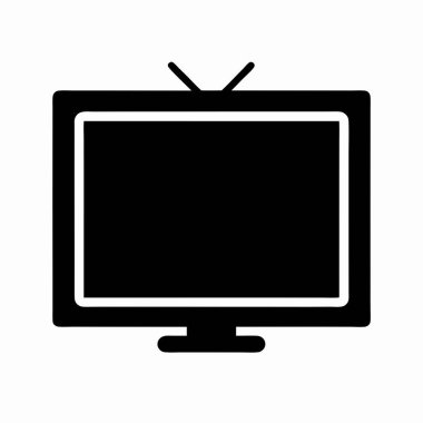Televizyon ikonu. vektör illüstrasyonu