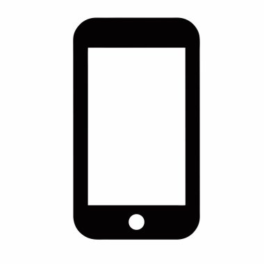 beyaz arkaplanda mobil simge izole edildi