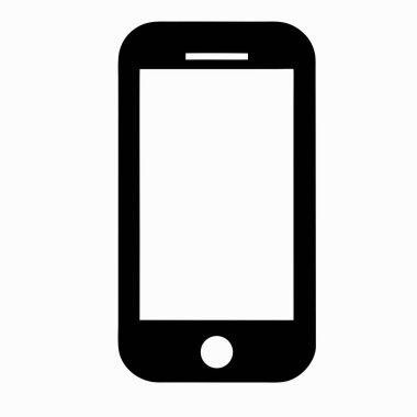 akıllı telefon vektör glifleri düz simge