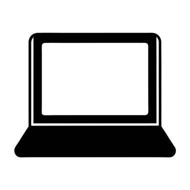 dizüstü bilgisayar teknolojisi simgesi, vektör grafik tasarımı