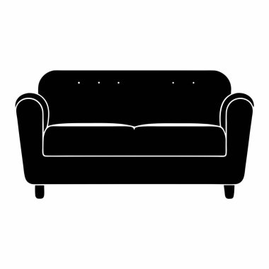 Koltuk simgesi. Web tasarımı için koltuk vektör simgelerinin basit çizimi