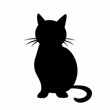 Şirin kedinin siyah silueti