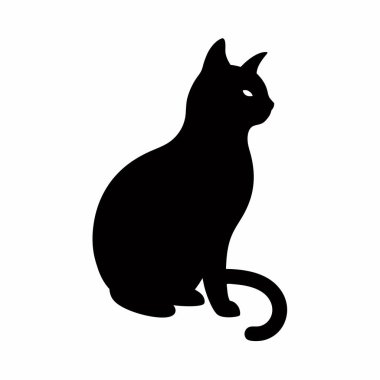 kedi vektör simgesi, basit tasarım