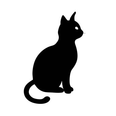 kedi silueti vektör illüstrasyon tasarımı