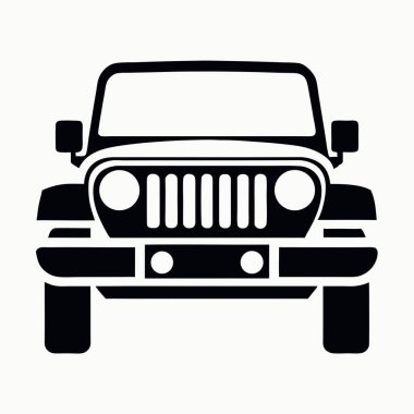 Araba simgesi, basit vektör çizim