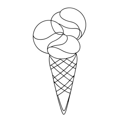 dondurma külahı simgesi, satır biçimi