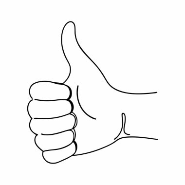 İnsan eli bir işaret gibi çizilmiş. vektör illüstrasyonu