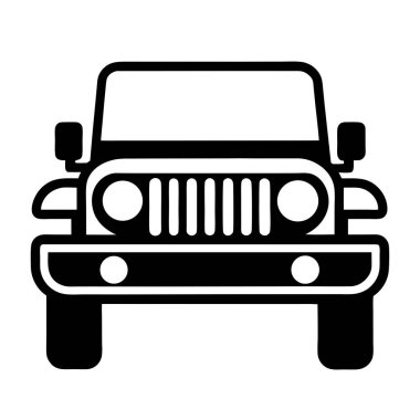 Araba simgesi, basit vektör çizim