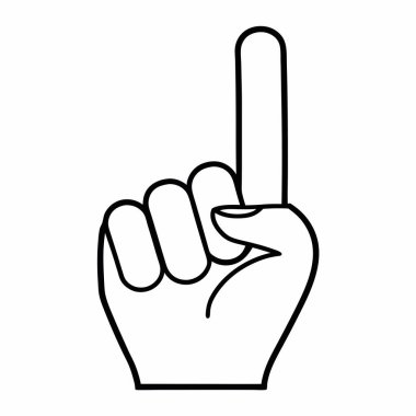 Parmak vektör çizgisi simgesi ile el gösterimi, düzenlenebilir vuruş, piksel mükemmel doğrusal biçim.