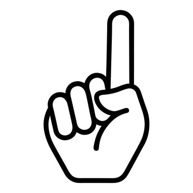 Parmak ikonuyla işaret eden el. vektör illüstrasyonu