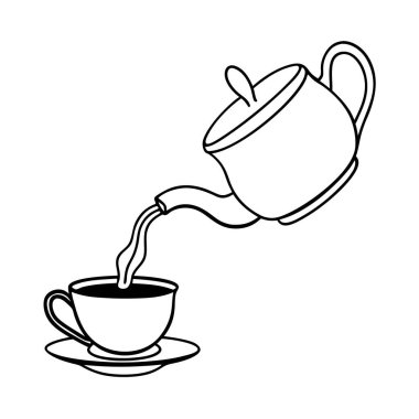 Çay fincanı ve çaydanlık.