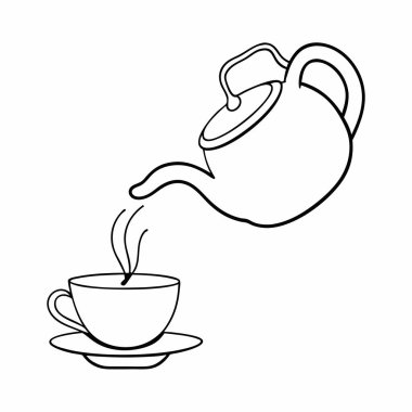 kruvasan ile kahve Kupası