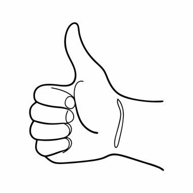 El çizimi karalama simgesi, vektör illüstrasyonu