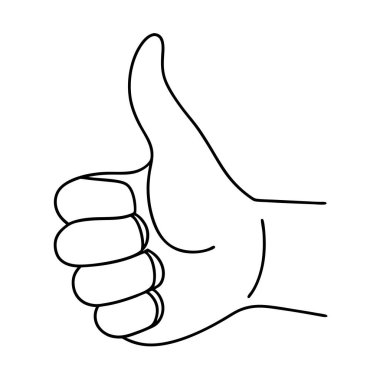 El çizimi karalama simgesi, vektör illüstrasyonu