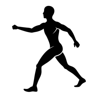 çalışan adam silueti vektör çizimi.