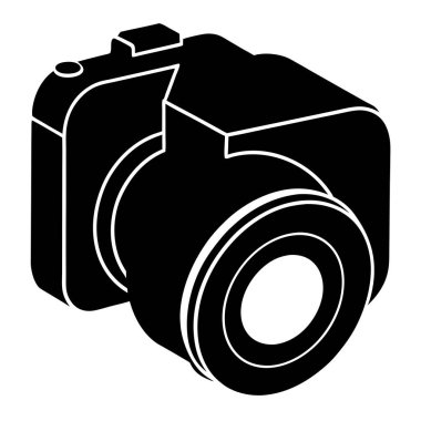 kamera simgesi vektör illüstrasyonu