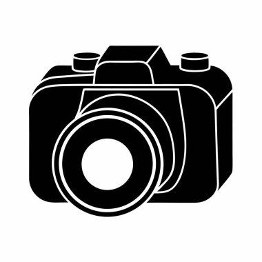 Kamera simgesi, basit siyah stil