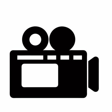 Kamera simgesi, vektör illüstrasyonu. düz biçim